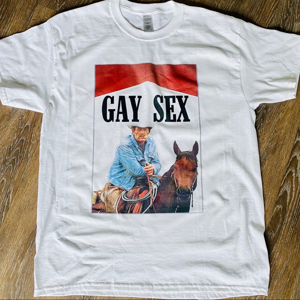 COPY - GAY CIGARETTE COWBOYS T-Shirt - Picture 2 of 4